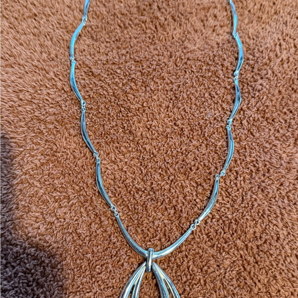 Stylish Vintage Silver Necklace by Crown Trudeau